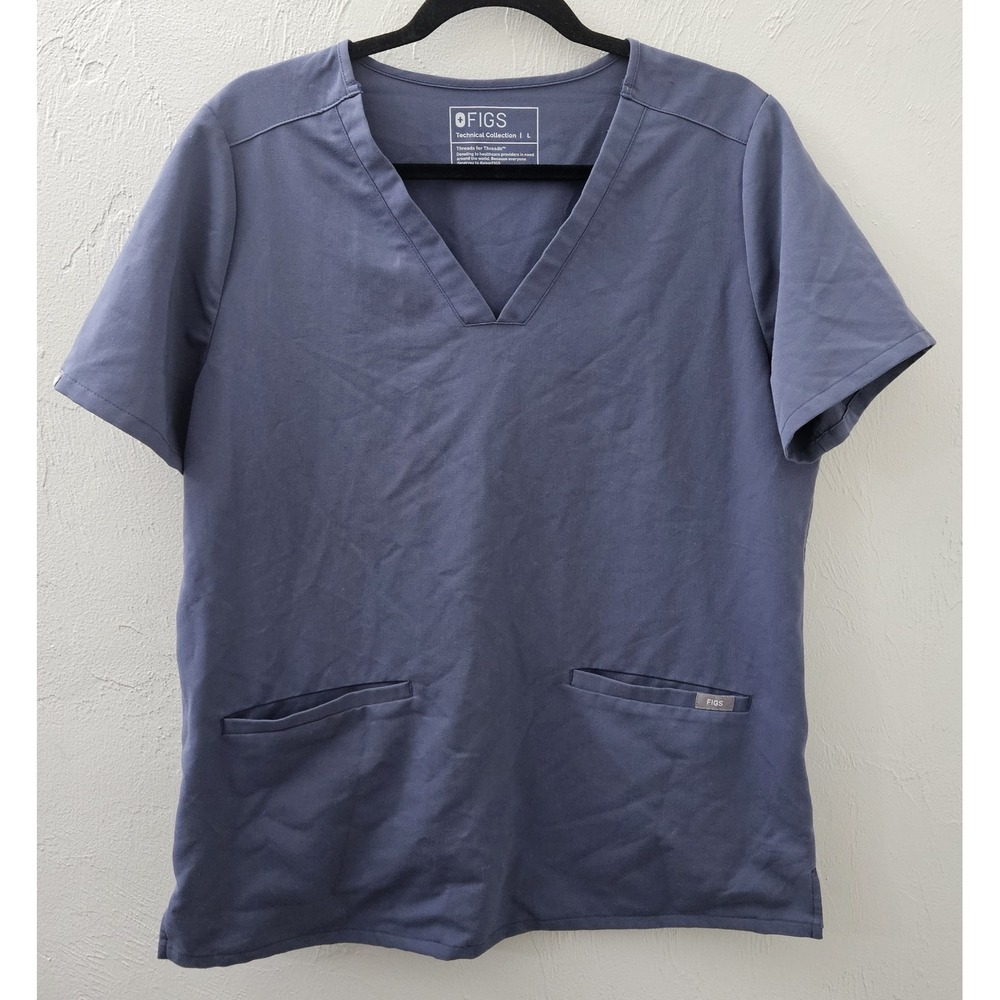 FIGS Scrub‎ Top Size Large Technical Collection Casma FW1100 Womens Blue